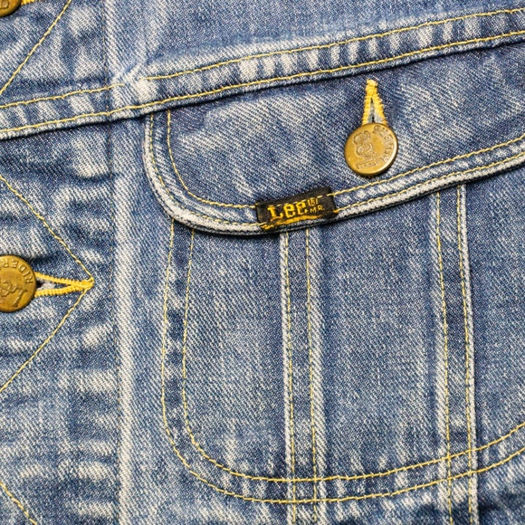 1960s Lee 101J Denim Jacket Size 38 Sanforized Union Made In Usa - Picture 5 of 8